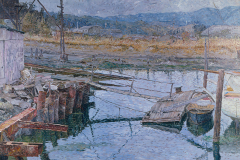 Houseboats_III-1980-oil_on_canvas-64x90