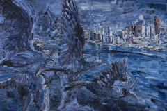 Big City Birds, 2008, oil on canvas, 44 x 60 inches