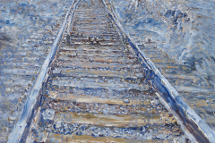 Viaticus, 2017, oil on canvas, 58 x 48 inches
