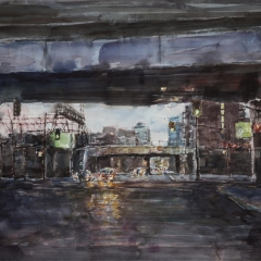 Underpass, 2011 watercolor on paper