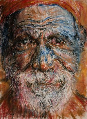 <em>Man with Beard</em>, 2000, pastel on paper, 30 x 22 inches