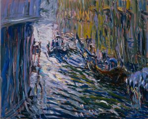 <em>Barconi</em>, 1990, oil on canvas, 36 x 45 inches